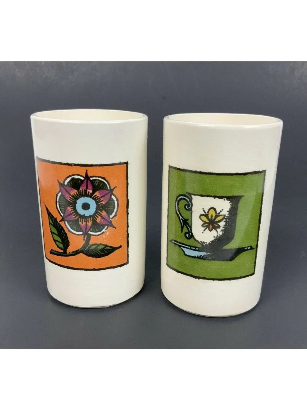 Vintage Holt Howard 1964 Early American Juice Sake Cups Set of 2